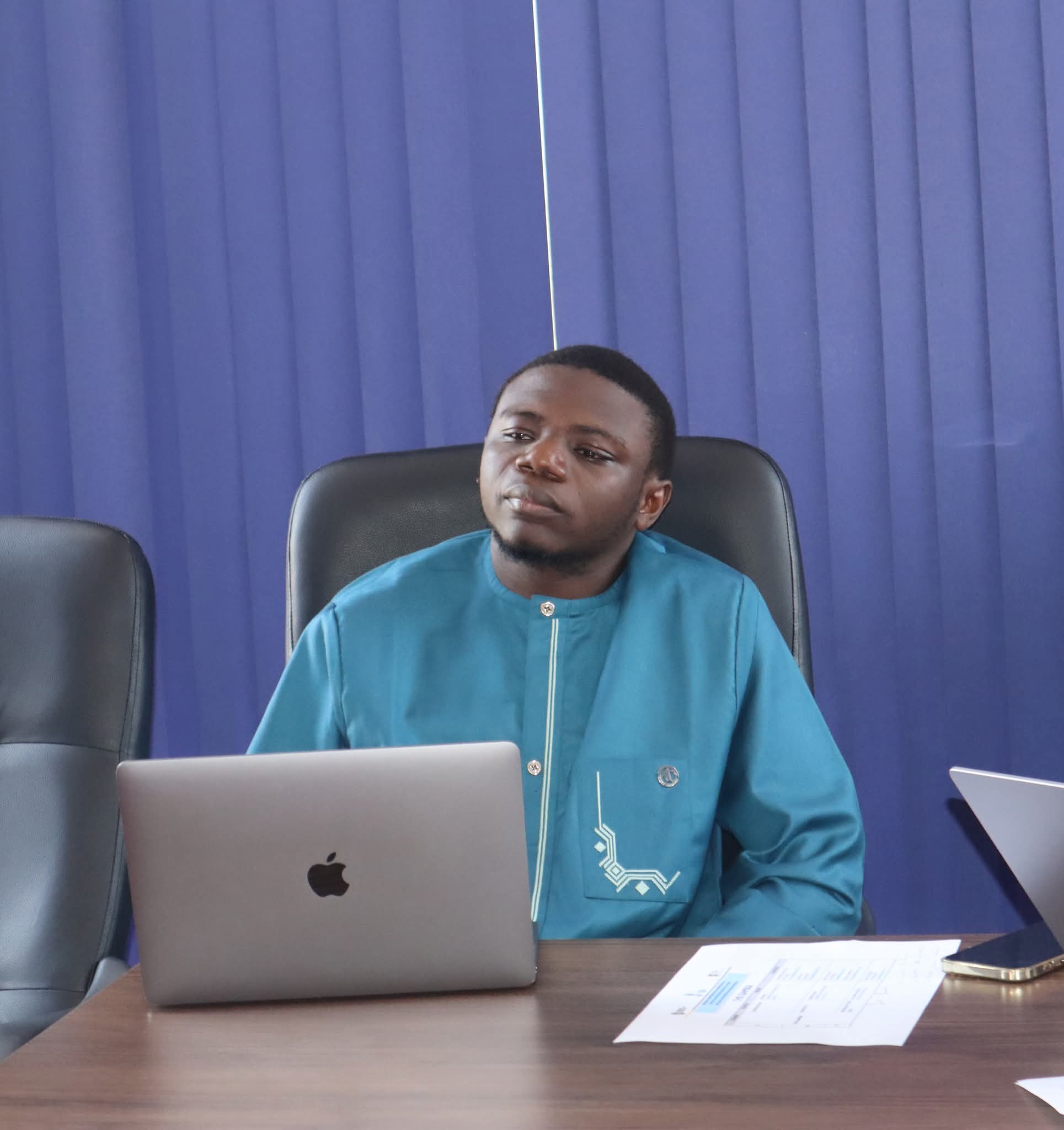 Engineer calibrating IoT hardware